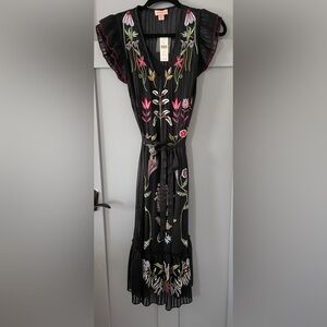 NWT anthropology embroidered dress OP